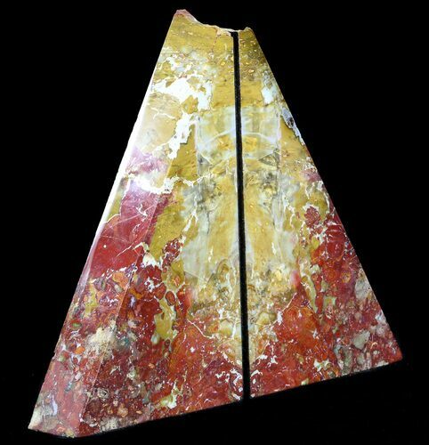 Red/Yellow Jasper Replaced Petrified Wood Bookends - Oregon #56042